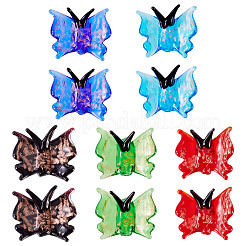 10 Stück 5 Farben transparente Bunte Malerei-Perlen&nbsp;LAMP-TA0002-27