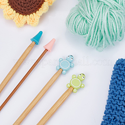 Schildkröten-Stricknadelstopper aus Silikon&nbsp;SIL-NB0001-30