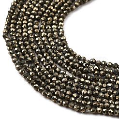 Natürliche Pyrit Perlen Stränge&nbsp;G-J002-19