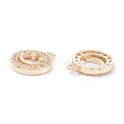 Estante de placas micro latón allanan charms de circonio cúbico&nbsp;ZIRC-C026-10LG