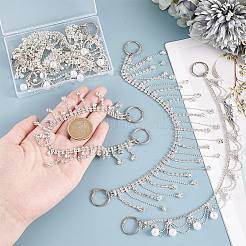 Schuhschmuckkette aus Messing mit Glas-Strass&nbsp;FIND-GO00008