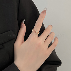 Anello per polsino aperto con montatura per occhiali in ottone da donna&nbsp;RJEW-F140-140KCG