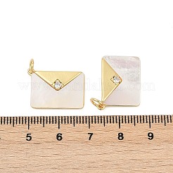 Pendentifs avec zircon cubiques à micro-pavés en laiton&nbsp;X-KK-U058-19G
