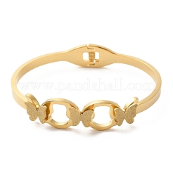 Brazaletes de torsión de mariposa ajustables&nbsp;BJEW-F474-25G