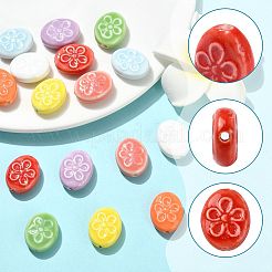 16pcs 8 Farben handgemachte Porzellankeramikperlen&nbsp;PORC-FS0001-66