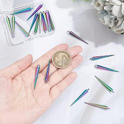 20 Stück Regenbogenfarben-Legierungsanhänger&nbsp;FIND-NB0002-28