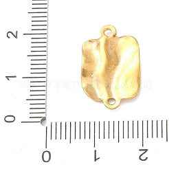 Ciondoli con connettori a maglie testurizzate in acciaio inossidabile 304&nbsp;STAS-K302-02F-G