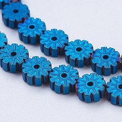 Electroplate non magnetici ematite sintetico fili di perline&nbsp;G-J383-6x2mm-A08-F