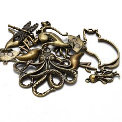 Pendentifs d'animal en alliage de style tibétain&nbsp;TIBEP-X0003-03-AB