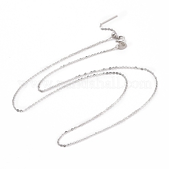 Anlaufgeschützte rhodinierte 925 Sterling Silber Perlenketten&nbsp;STER-I021-01P