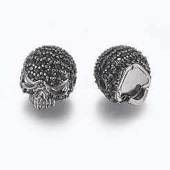 Perline zirconi micro pave  in ottone&nbsp;LS-ZIRC-S053-YS040B-3