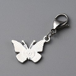 Decoración colgante de esmalte de aleación de mariposa&nbsp;LS-HJEW-WH0042-73F