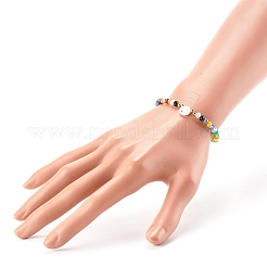 Juego de pulseras y collar de cuentas de vidrio electrochapado&nbsp;SJEW-JS01200