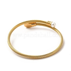 Brazalete de cuerda torcida de acero inoxidable 304&nbsp;BJEW-P283-18E