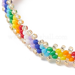 Armband aus geflochtenen Glassamenperlen&nbsp;BJEW-MZ00058