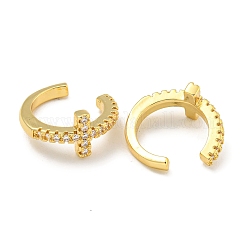 Messing Micro Pave Zirkonia Manschette Ohrringe&nbsp;EJEW-C104-097G