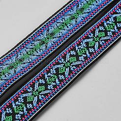 Cordon/bande élastique plate en polyester jacquard à motif floral&nbsp;OCOR-WH0082-271E