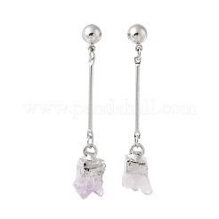 Orecchini pendenti in cristallo druzy&nbsp;EJEW-L196-01