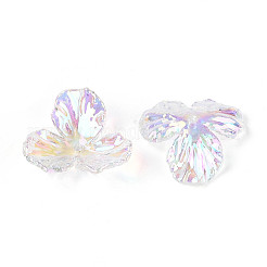 Embouts de perles en acrylique arc-en-ciel plaqués UV&nbsp;OACR-N158-01