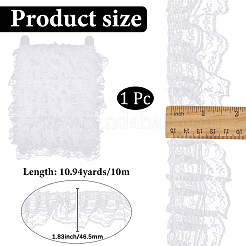 10 m langer plissierter Spitzenbesatz aus Polyester&nbsp;OCOR-CY0002-17B