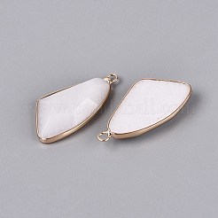Pendentifs à facettes en jade blanc naturel&nbsp;G-Q606-51G