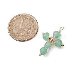 Pendentifs en aventurine vert naturel&nbsp;PALLOY-JF02885-01