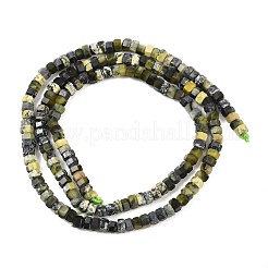 Natürliche gelbe türkisfarbene (Jaspis) Perlenstränge&nbsp;G-G345-C10-2x4mm