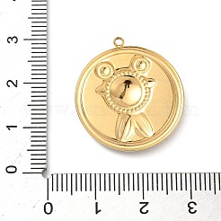 Pendentifs en résine époxy en acier inoxydable 304 avec coquillage naturel et paillettes à l'intérieur&nbsp;STAS-L026-17G-F04