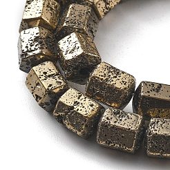 Galvanisierte natürliche Lavasteinperlenstränge&nbsp;G-A251-A01-01E
