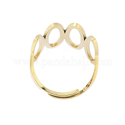 Anelli ovali regolabili in acciaio inossidabile 304 per donna&nbsp;RJEW-Z045-01G-01