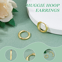 20 pieza de pendientes de aro huggie de acero inoxidable&nbsp;EJEW-DC0001-31