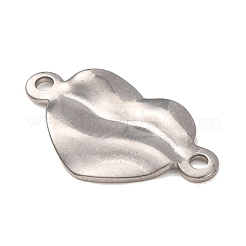 Ciondoli con connettori a maglie testurizzate in acciaio inossidabile 304&nbsp;STAS-K302-02E-P