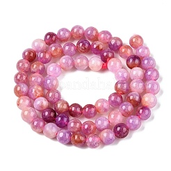 Chapelets de perles en jade blanc naturel teinté&nbsp;G-T138-6mm-210-11