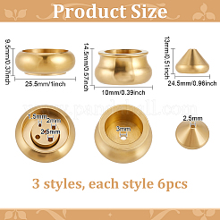 18 porte-encens en laiton 3 styles&nbsp;AJEW-OC0016-54