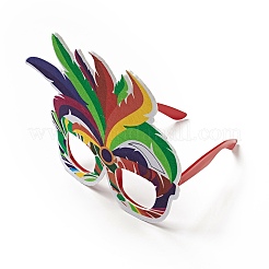 Feutre brésil carnaval lunettes cadre décoration&nbsp;AJEW-G044-01B