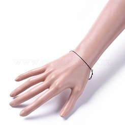 Fabrication de bracelet en cordons de polyester cirés plats réglables&nbsp;AJEW-JB00508-07