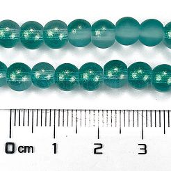 Hebras de cuentas de vidrio transparente esmerilado&nbsp;LS-GLAA-P065-6mm-08