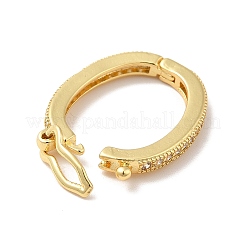 Messing Micro Pave klare Zirkonia Twister Verschlüsse&nbsp;KK-H434-21G
