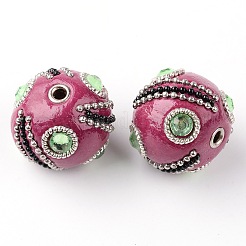 Handmade Indonesien runde Perlen&nbsp;IPDL-I001-13AS