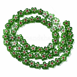 Millefiori a mano fili di perline di vetro&nbsp;LAMP-J035-6mm-27