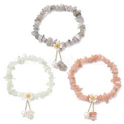 3 bracciale con ciondoli in pietra solare naturale e nuovi braccialetti con perline di giada e labradorite&nbsp;BJEW-JB12312