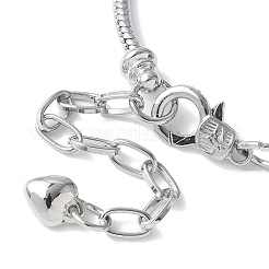 Bracelets à breloques en perles européennes en laiton&nbsp;BJEW-JB11586-02