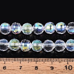 Galvanisieren transparente Glasperlen Stränge&nbsp;EGLA-N024-01A-C01