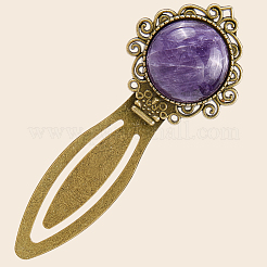 Lesezeichen aus natürlichem Amethyst und Legierung&nbsp;OFST-WH20002-01D