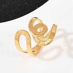 Anillos abiertos de acero inoxidable 304 para mujer&nbsp;RJEW-H255-01G-02