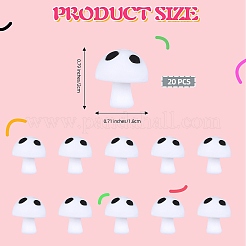 20 pz perline focali in silicone a forma di fungo&nbsp;JX901C