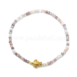 Pulseras elásticas con cuentas de vidrio chapado en color AB y acero inoxidable 304 para mujer&nbsp;BJEW-JB13923