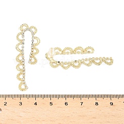 Orecchini a bottone in ottone con strass&nbsp;AJEW-D307-01G