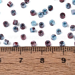 Perles de verre cylindriques opaques de Picasso&nbsp;SEED-Q039-06A-14