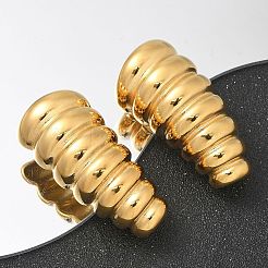 Orecchini a bottone in acciaio inossidabile 304&nbsp;EJEW-M069-01G